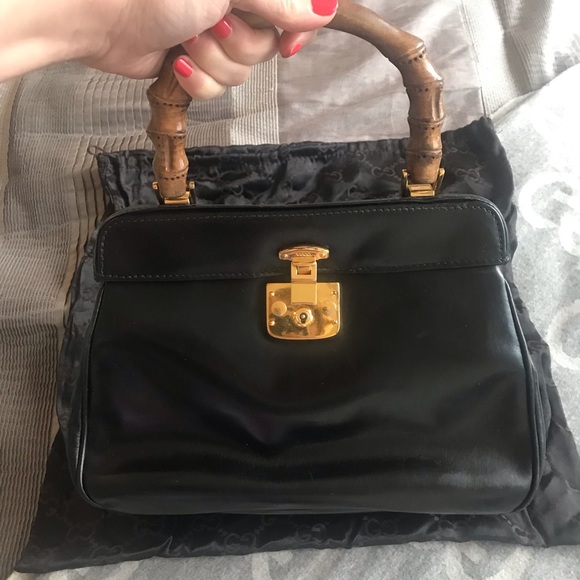 Gucci Handbags - Gucci Bamboo Top Handle Bag